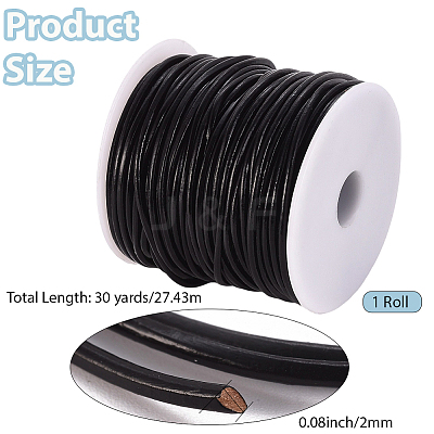 1 Roll Cowhide Leather Jewelry Cord WL-CL0001-03A-01-1