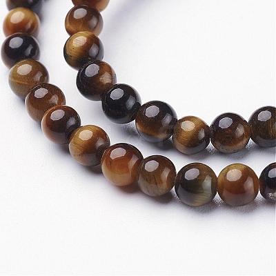 Natural Tiger Eye Beads Strands GSR4mmC014-AB+-1