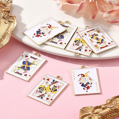 8Pcs 4 Styles Rack Plating Alloy Enamel Pendants ENAM-FS0002-73-1