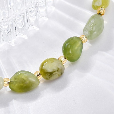 Natural Xiuyan Jade Beaded Bracelets for Women G-P563-07P-09-1
