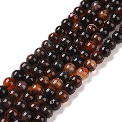 Natural Agate Beads Strands G-D845-02-4mm-1