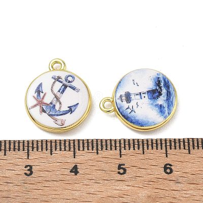 Printed Brass Pendants KK-CBA84C5-14G-1