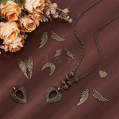 8 Styles Tibetan Style Alloy Pendants FIND-AR0005-89-1