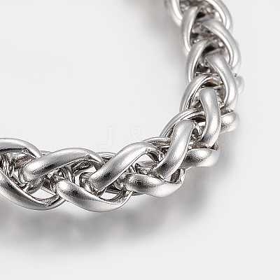 Tarnish Resistant Adjustable 304 Stainless Steel Chain Bracelets LS-BJEW-K187-04P-1