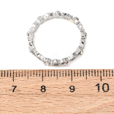 10Pcs Alloy with Crystal Rhinestone Finger Rings WG3531F-03-1