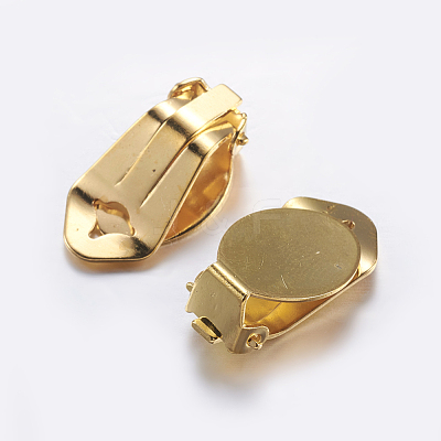 Brass Clip-on Earring Settings KK-K197-67-1