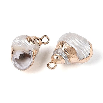 Electroplated Natural Shell Pendants BSHE-T015-12-1