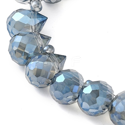 Electroplate Glass Beads Strands X-EGLA-D030-17L-1