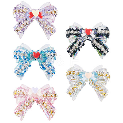5Pcs 5 Styles Acrylic Spacer Beads OACR-TA0001-66-1