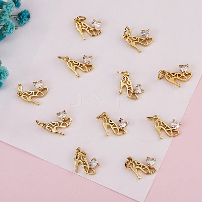 20Pcs Brass Micro Pave Cubic Zirconia Stilettos Charms ZIRC-SZ0001-91-1