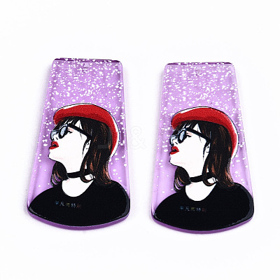Transparent Acrylic Pendants KY-T022-08-1