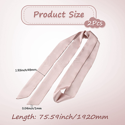 Long Polyester Silk Scarf for Women Girls AJEW-WH20042-77B-1