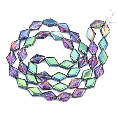 Electroplate Glass Beads Strands EGLA-N008-009-1