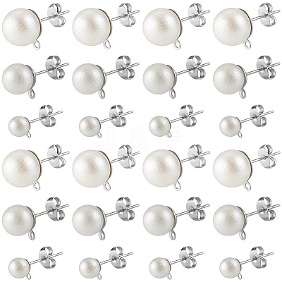 304 Stainless Steel Stud Earring Findings EJEW-SP0001-17C-1