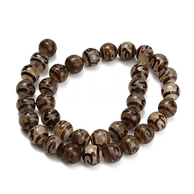 Tibetan Style dZi Beads Strands GG-CBA4812-B08-10MM-1