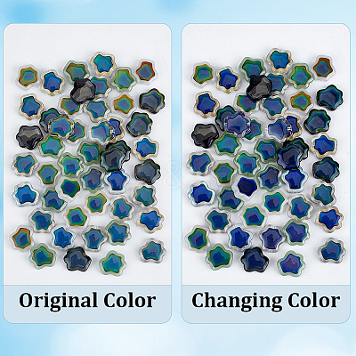 60Pcs 5 Colors Glass Beads GLAA-PA0001-72-1