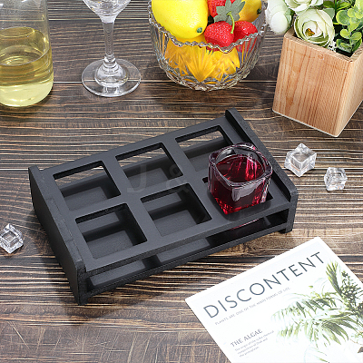 2Pcs Wood Wine Glass Organizer Holder ODIS-WR0001-19-1