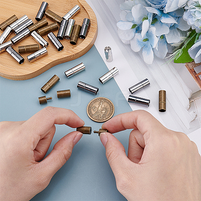 30Pcs 3 Colors Brass Bayonet Clasps KK-OC0001-60A-1