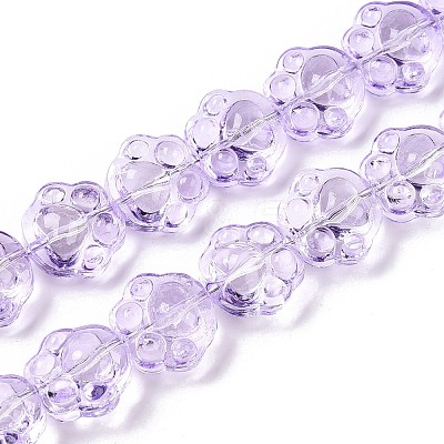 Transparent Electroplate Glass Beads Strands EGLA-T021-12E-1