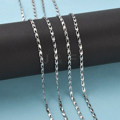 Tarnish Resistant 304 Stainless Steel Link Chains CHS-K002-25-1