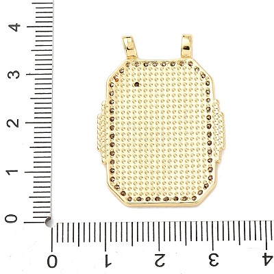 Brass Micro Pave Cubic Zirconia Pendants KK-K408-72G-01-1