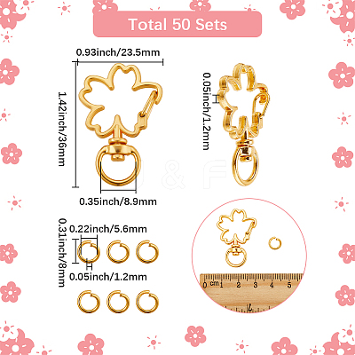 50 Bags Alloy Swivel Clasps FIND-SC0016-72-1