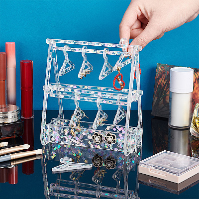1 Set Transparent Acrylic Earring Display Stands EDIS-PH0001-30-1