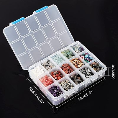 Natural & Synthetic Mixed Gemstone & Glass Chip Beads G-NB0002-07-1