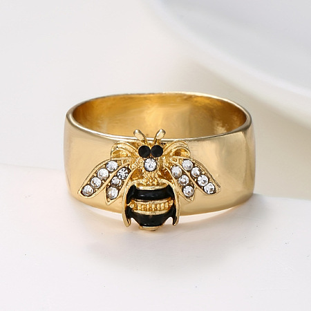 Zinc Alloy and Rhinestone Finger Rings FS-WGB1C3B-01-1
