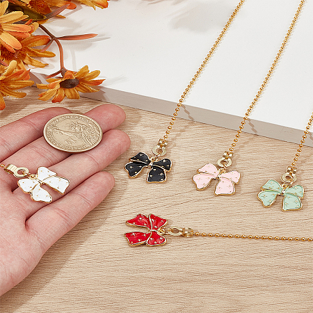 5Pcs Alloy Enamel Charms Ceiling Fan Pull Chain Extenders HJEW-LP00064-1