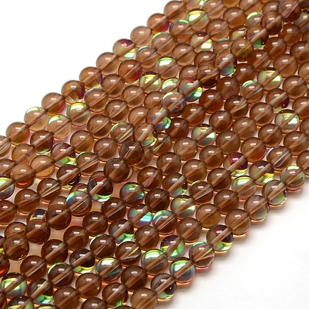 Synthetic Moonstone Beads Strands LS-G-F143-8mm-08-1