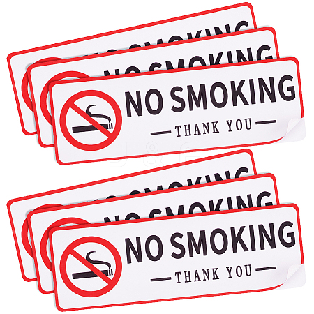 Rectangle PVC Self-Adhesive No-smoking Warning Stickers STIC-WH0003-017A-1