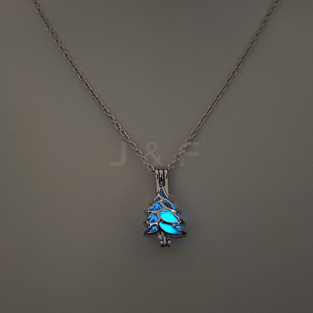 Alloy with Luminous Resin Bead Inside Pendant Necklaces for Women Men FS-WG4D5C2-21-1