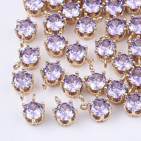 Transparent Glass Charms GLAA-T007-17C-1