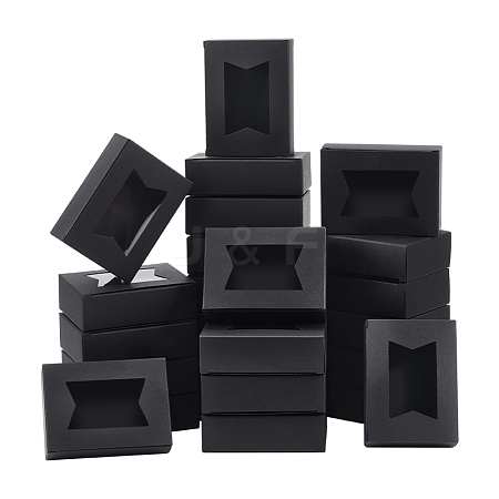 Rectangle Folding Paper Storage Boxes CON-WH0106-01A-02-1