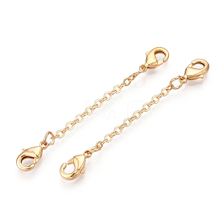 Brass Cable Chain Chain Extender KK-ZX024-37G-B-1