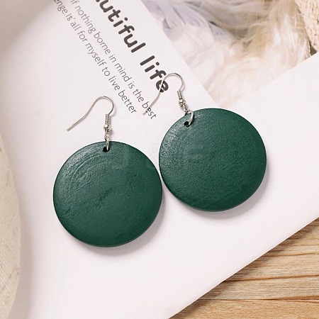 Alloy Wood Dangle Earrings FS-WG9E4F8-05-1