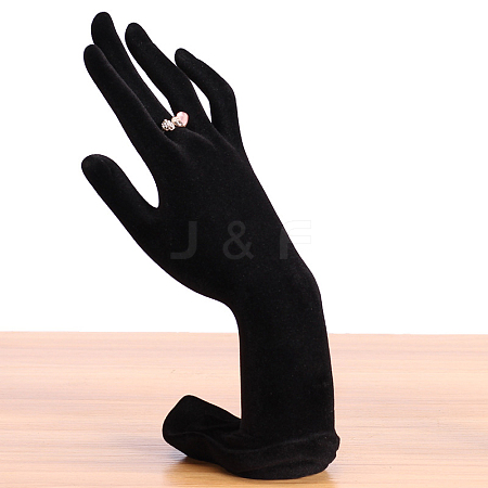 Hand Shaped Velvet Jewelry Display Stands PAAG-PW0017-07E-1