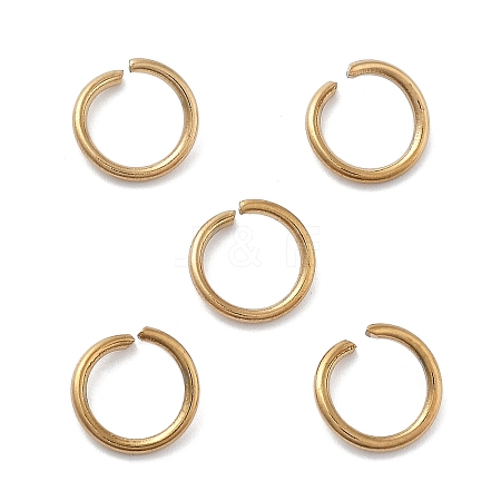 Ion Plating(IP) 304 Stainless Steel Open Jump Rings X-STAS-M081-01G-03-1
