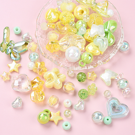 60G 2 Colors Acrylic Beads MACR-YW0003-36B-1