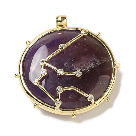 Constellation Natural Amethyst Pendants G-A300-E02-1