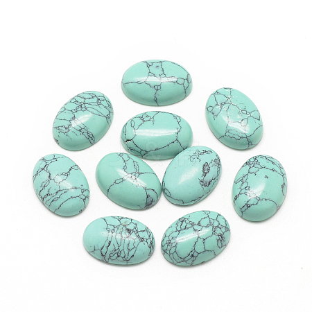 Synthetic Turquoise Cabochons LS-X-G-R415-14x10-44-1