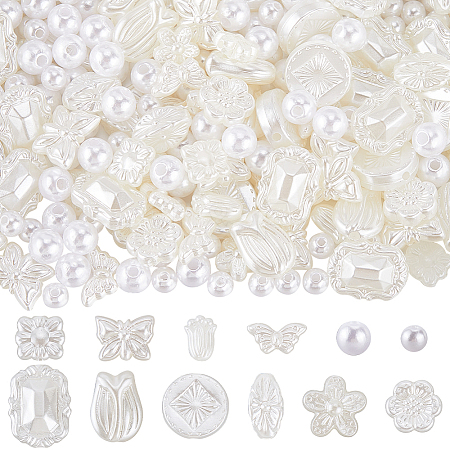 ABS Plastic Imitation Pearl Beads KY-SC0002-28C-1