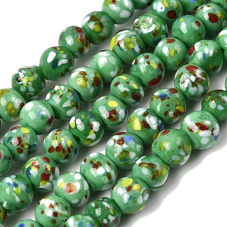 Handmade Lampwork Beads Strands LAMP-H071-01A-09-1
