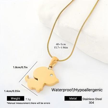 304 Stainless Steel Pendant Necklaces for Women QS1724-1-1