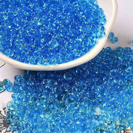 Transparent Colours Glass Seed Beads SEED-P006-02A-08-1