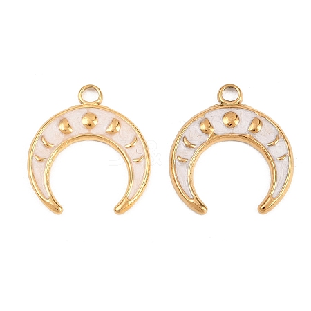 304 Stainless Steel Enamel Pendants STAS-K293-34G-02-1