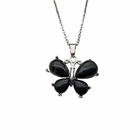 Crystal Butterfly Necklace Pendant Fashion Ornament Minimalist Pendant AM7436-4-1