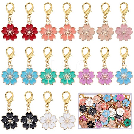 SUNNYCLUE 50Pcs Alloy Enamel Pendants Decoration HJEW-SC0001-19-1