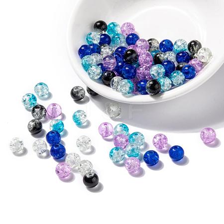 Baking Painted Crackle Glass Beads DGLA-X0006-8mm-03-1